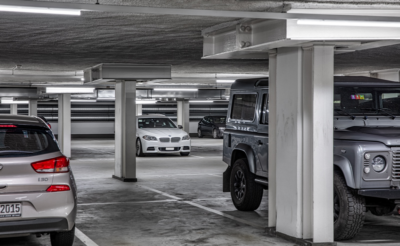 Gundeli-Park car park in Basel shines in a new light