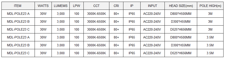 MDL Modern landscape light LED outdoor road lawn garden community villa aluminum profile street light Model:MDL-POLE23